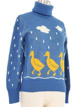 Duck Intarsia Sweater Top arcadeshops.com