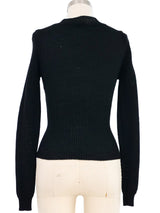 1970s Cherry Embroidered Sweater Top arcadeshops.com