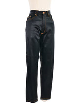 Jean Paul Gaultier Black Sateen Trousers Bottom arcadeshops.com