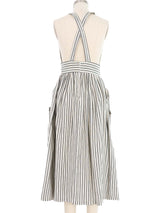 1980s Norma Kamali Striped Suspender Skirt Bottom arcadeshops.com
