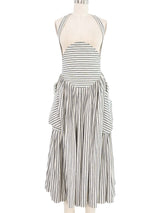 1980s Norma Kamali Striped Suspender Skirt Bottom arcadeshops.com