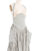 1980s Norma Kamali Striped Suspender Skirt Bottom arcadeshops.com