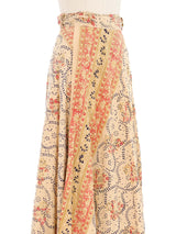 Cotton Indian Floral Wrap Skirt Bottom arcadeshops.com