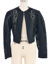 2006 Yves Saint Laurent Cropped Laser Cut Woven Jacket Jacket arcadeshops.com