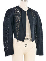 2006 Yves Saint Laurent Cropped Laser Cut Woven Jacket Jacket arcadeshops.com