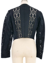 2006 Yves Saint Laurent Cropped Laser Cut Woven Jacket Jacket arcadeshops.com