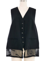 Ann Demeulemeester Sheer Back Waistcoat Jacket arcadeshops.com
