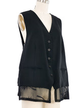 Ann Demeulemeester Sheer Back Waistcoat Jacket arcadeshops.com