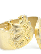 Lion Head Metal Clamper Cuff Jewelry arcadeshops.com