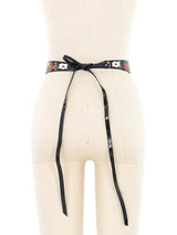 1970s Valentino Patent Floral Waist Belt Accessory arcadeshops.com