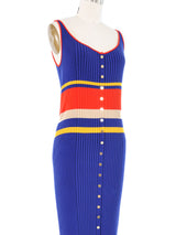 Paco Rabanne Striped Knit Maxi Dress Dress arcadeshops.com