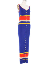 Paco Rabanne Striped Knit Maxi Dress Dress arcadeshops.com