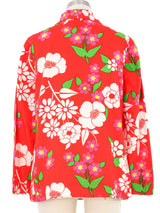 1970s Lanvin Floral Blouse Top arcadeshops.com