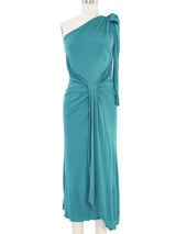 2011 Gucci Teal One Shoulder Dress Dress arcadeshops.com
