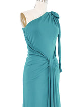 2011 Gucci Teal One Shoulder Dress Dress arcadeshops.com