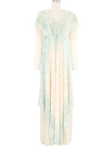 Marian Clayden Burnout Velvet Bias Cut Silk Dress Dress arcadeshops.com