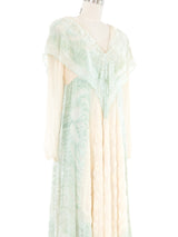 Marian Clayden Burnout Velvet Bias Cut Silk Dress Dress arcadeshops.com