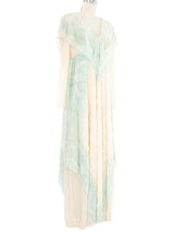 Marian Clayden Burnout Velvet Bias Cut Silk Dress Dress arcadeshops.com