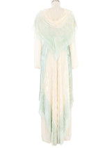 Marian Clayden Burnout Velvet Bias Cut Silk Dress Dress arcadeshops.com