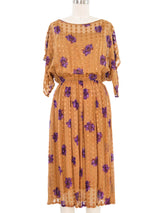 Soo Yung Lee Floral Printed Chiffon Midi Dress Dress arcadeshops.com