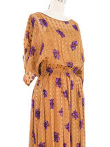 Soo Yung Lee Floral Printed Chiffon Midi Dress Dress arcadeshops.com