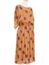Soo Yung Lee Floral Printed Chiffon Midi Dress Dress arcadeshops.com