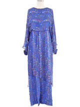 The Silk Farm Cherry Blossom Printed Chiffon Dress Dress arcadeshops.com