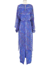 The Silk Farm Cherry Blossom Printed Chiffon Dress Dress arcadeshops.com