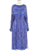 The Silk Farm Cherry Blossom Printed Chiffon Dress Dress arcadeshops.com