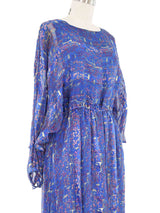 The Silk Farm Cherry Blossom Printed Chiffon Dress Dress arcadeshops.com