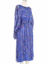 The Silk Farm Cherry Blossom Printed Chiffon Dress Dress arcadeshops.com