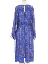 The Silk Farm Cherry Blossom Printed Chiffon Dress Dress arcadeshops.com