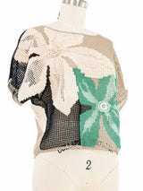 Natural Floral Crochet Top Top arcadeshops.com