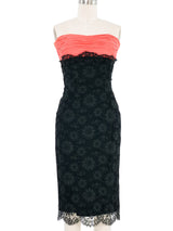 Ceil Chapman Strapless Lace Dress Dress arcadeshops.com