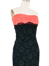 Ceil Chapman Strapless Lace Dress Dress arcadeshops.com