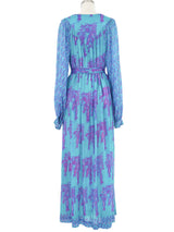 Sunda Floral Printed Embellished Maxi Dress Dress arcadeshops.com