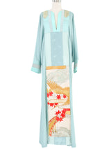 Jon Shannon Crane Embroidered Silk Dress Dress arcadeshops.com