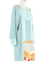 Jon Shannon Crane Embroidered Silk Dress Dress arcadeshops.com