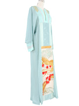 Jon Shannon Crane Embroidered Silk Dress Dress arcadeshops.com