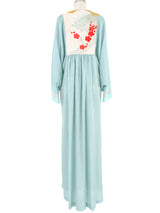 Jon Shannon Crane Embroidered Silk Dress Dress arcadeshops.com