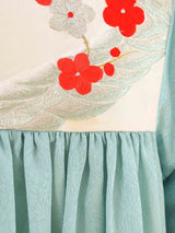 Jon Shannon Crane Embroidered Silk Dress Dress arcadeshops.com