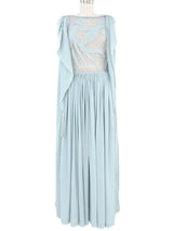 1970s Jean Varon Dove Applique Jersey Gown Dress arcadeshops.com