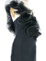 2010 Alexander McQueen One Shoulder Ruffle Dress Dress arcadeshops.com