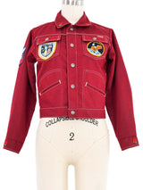 1970s Red Patch Jacket Jacket arcadeshops.com