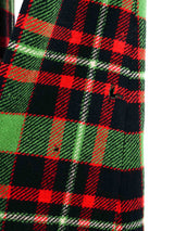1970s Plaid Wool Flare Trousers Bottom arcadeshops.com