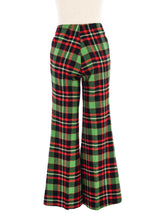 1970s Plaid Wool Flare Trousers Bottom arcadeshops.com