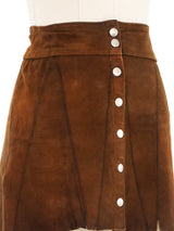 Brown Suede Mini Skirt Bottom arcadeshops.com