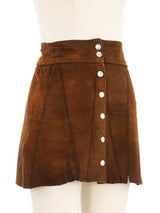 Brown Suede Mini Skirt Bottom arcadeshops.com