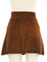 Brown Suede Mini Skirt Bottom arcadeshops.com