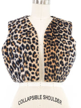 1950s Cropped Faux Leopard Vest Top arcadeshops.com